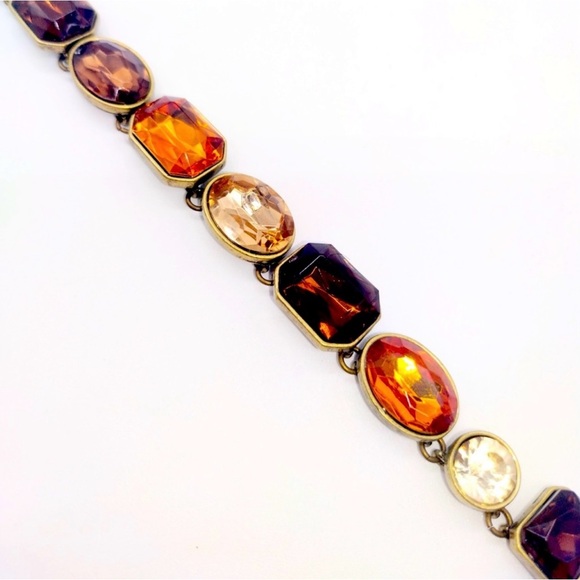 RARE Kathy Van Zeeland Amber Gemstone Necklace-Vintage-New without tags - Picture 4 of 4